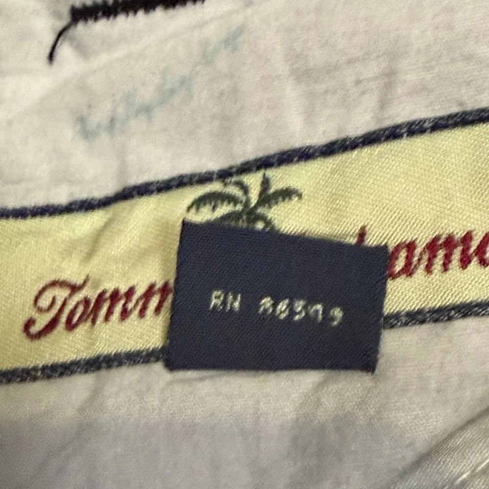 Tommy Bahama Relax Pleated Pants Mens 34 Black Silk Herringbone Quiet Luxury